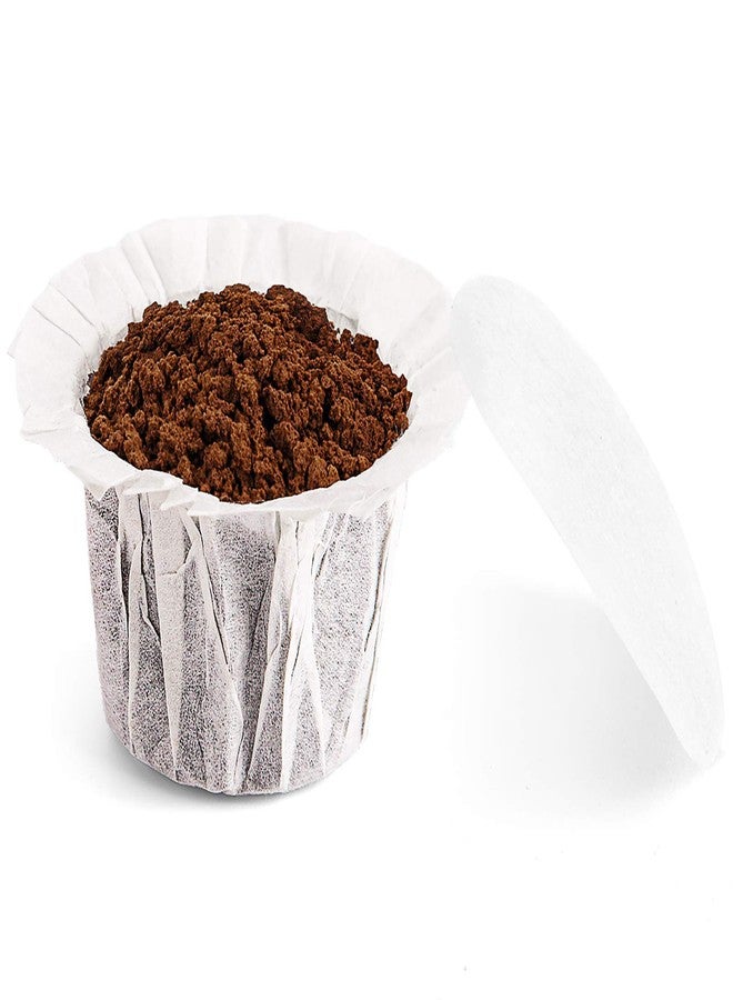 RUOYING K cup Coffee Paper Filters with Lid Disposable for Reusable K Cups, Disposable Keurig K Cup Filters, Fits All Keurig Single Serve Filter Brands (100, With Lid) - Image 2